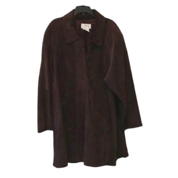 Talbots Dark Brown Suede Leather Jacket - Picture 1 of 8